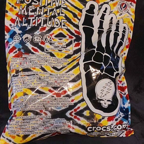 Grateful Dead x Chinatown Market Crocs Mens 7 Womens 9 Classic Clogs New - Picture 5 of 10